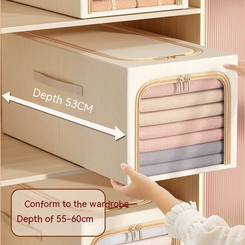 Visual Cotton And Linen Clothes Storage Box - Hearth & Lume
