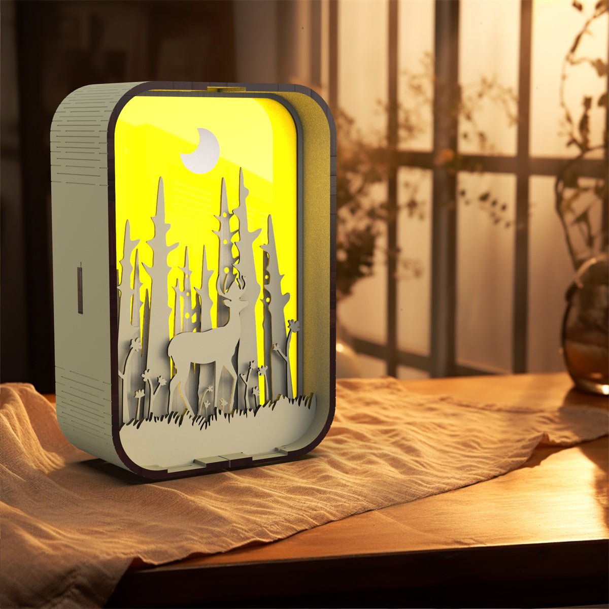 Woodcarving Light Creative Gift Minimalist Bedside Night Light - Hearth & Lume