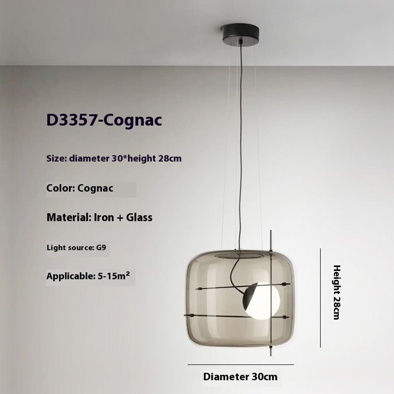 Creative Art Modern Minimalist Glass Bedroom Bedside Chandelier - Hearth & Lume