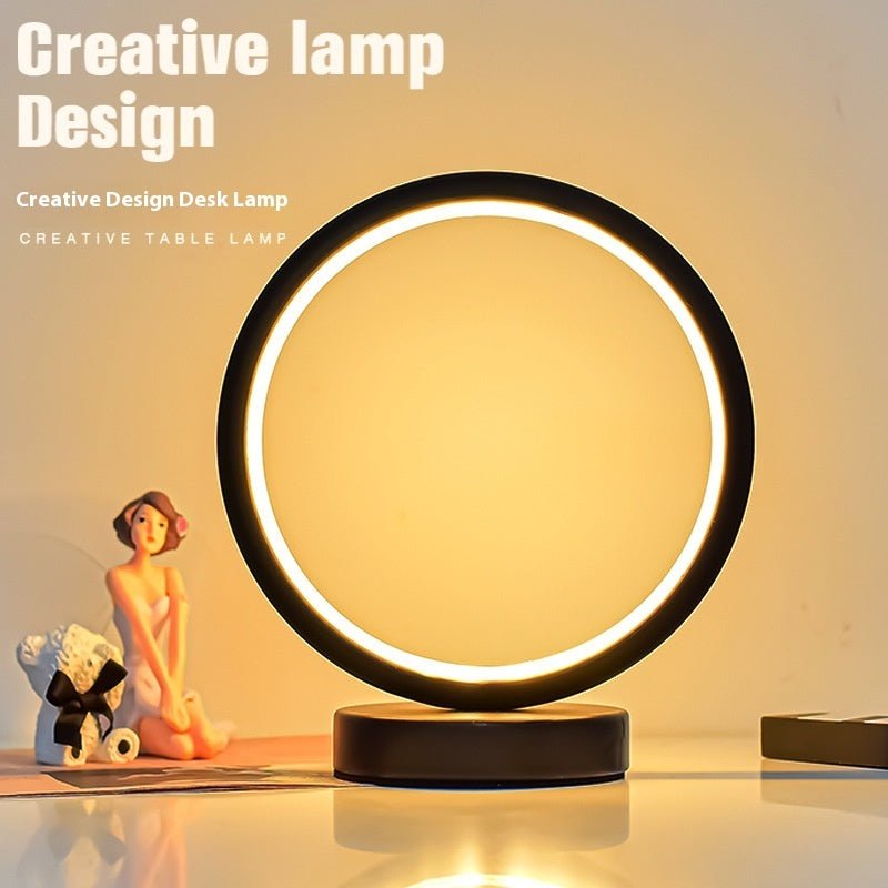 Nordic Decoration Table Lamp Ring Bedroom Bedside Lamp - Hearth & Lume