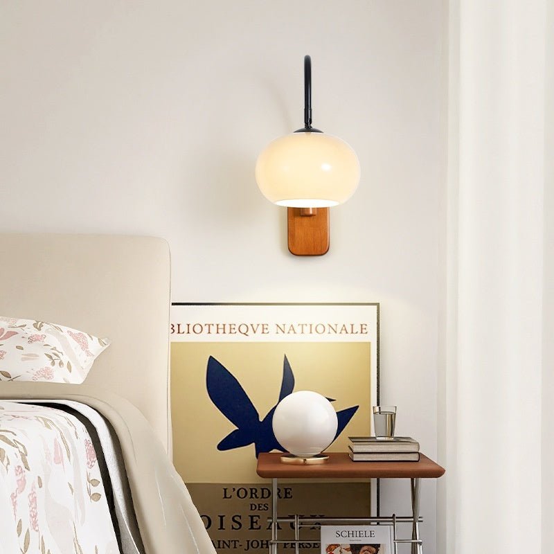 Bedside Wall Lamp Creative Retro Glass Wall LED Lamp - Hearth & Lume