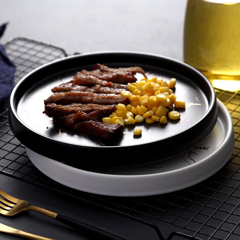Nordic Style Marble Plate Household Ceramic Dish - Hearth & Lume