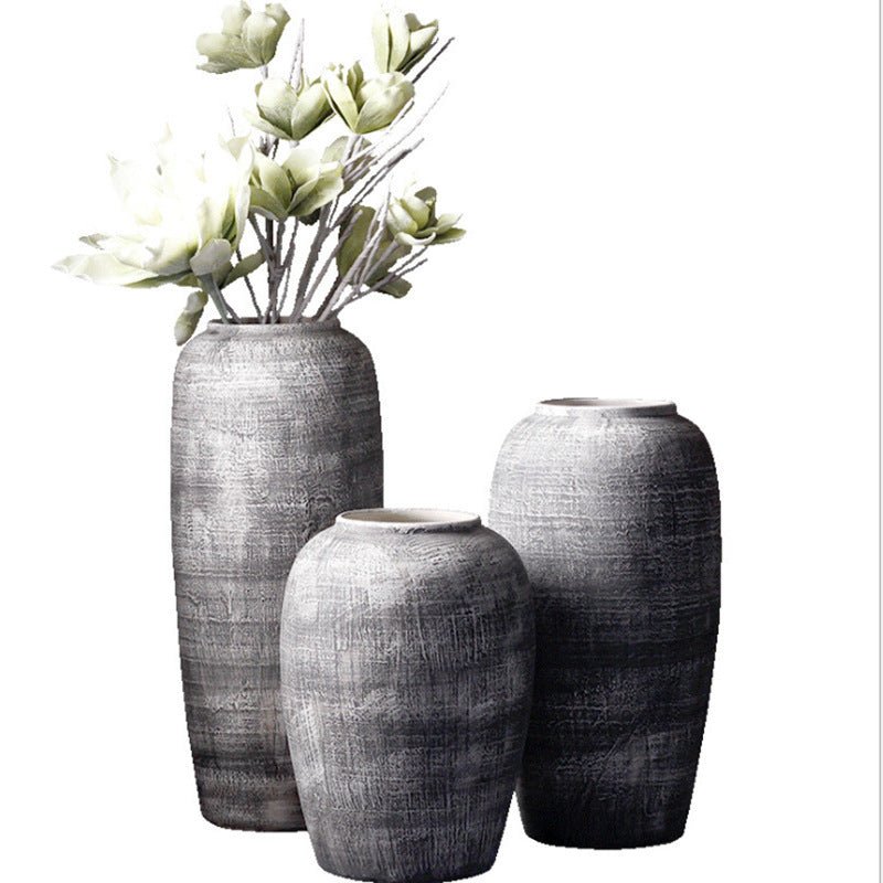 Retro Ceramic Floor - standing Large Vase - Hearth & Lume