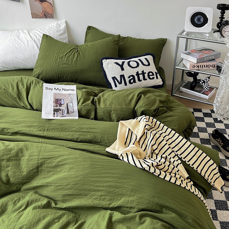 Super Soft Pleated Bed Sheet Quilt Cover - Hearth & Lume