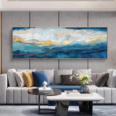 Living Room Canvas Core Spray - painted Decorative Painting - Hearth & Lume
