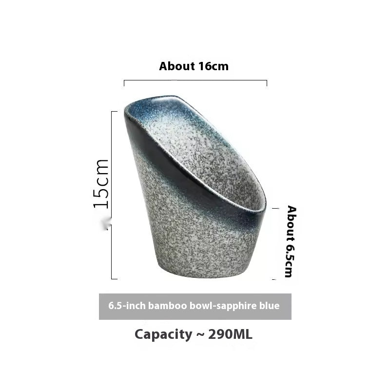 Household Salad Fruit Retro Creative Ceramic Oblique Bowl - Hearth & Lume