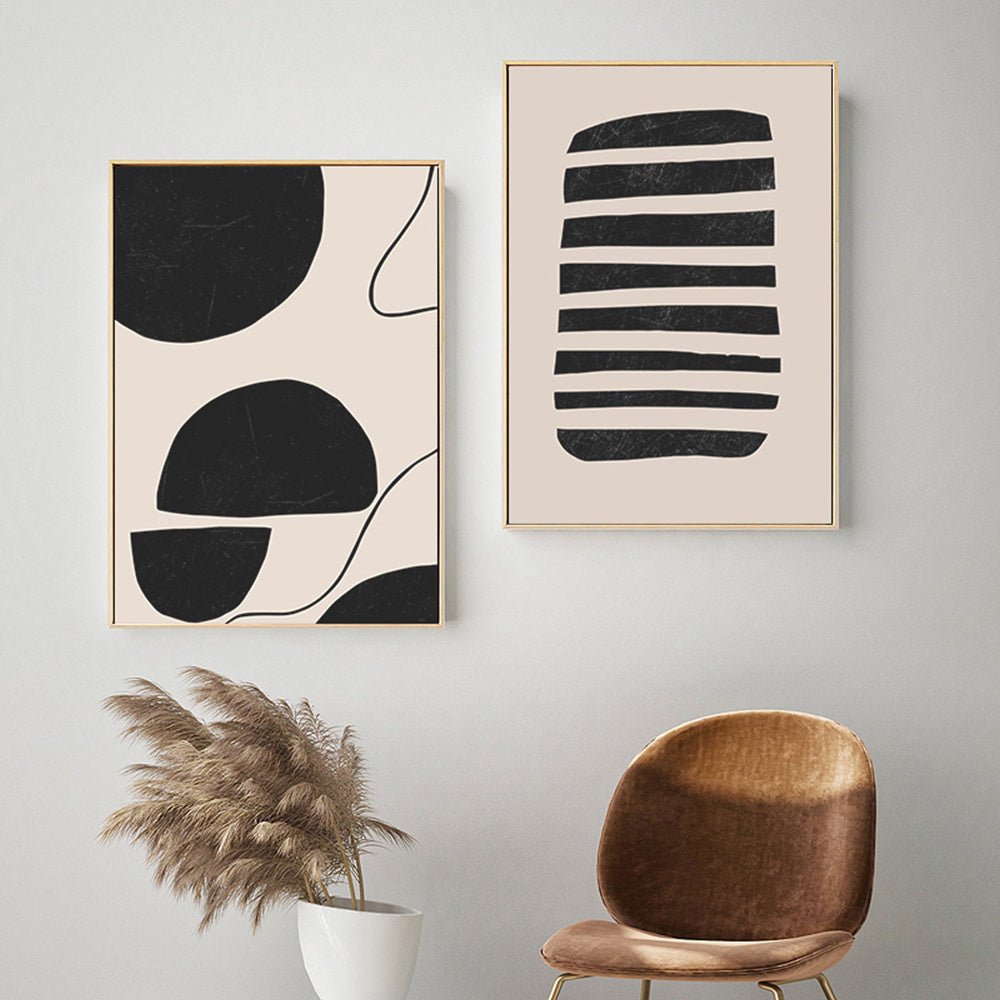 Geometric Shapes Wall Poster Room Decor Luxury Picture Canvas - Hearth & Lume