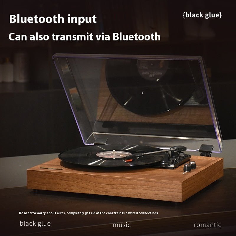 Vinyl Record Player Retro Bluetooth Audio Integrated Old - fashioned Phonograph - Hearth & Lume