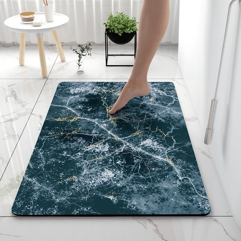 Bathroom Diatom Mud Absorbent Pad Household Marbling Washable - Hearth & Lume