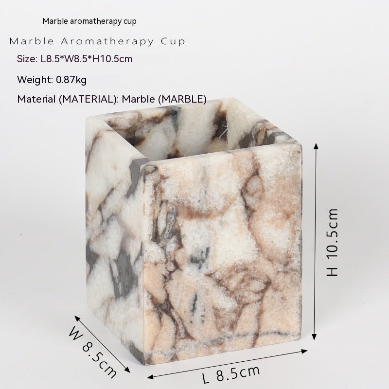 Marble Aromatherapy Candle Cup Container Candlestick Table Decorations - Hearth & Lume