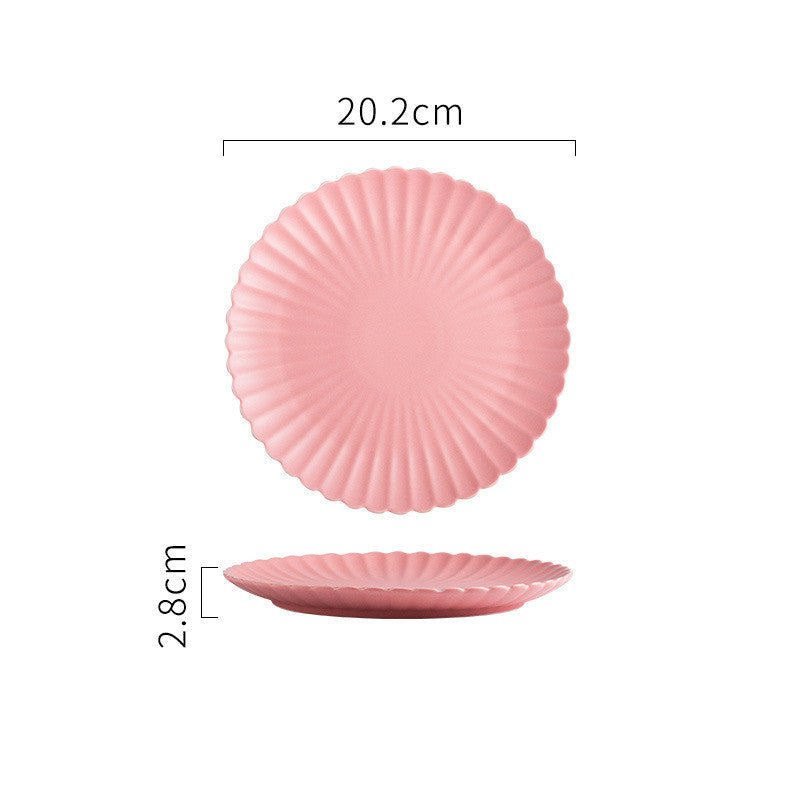 Creative Simple Solid - color Ceramic Plate - Hearth & Lume