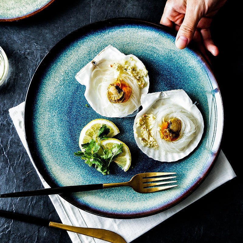 Japanese Round Ceramic Plate - Hearth & Lume