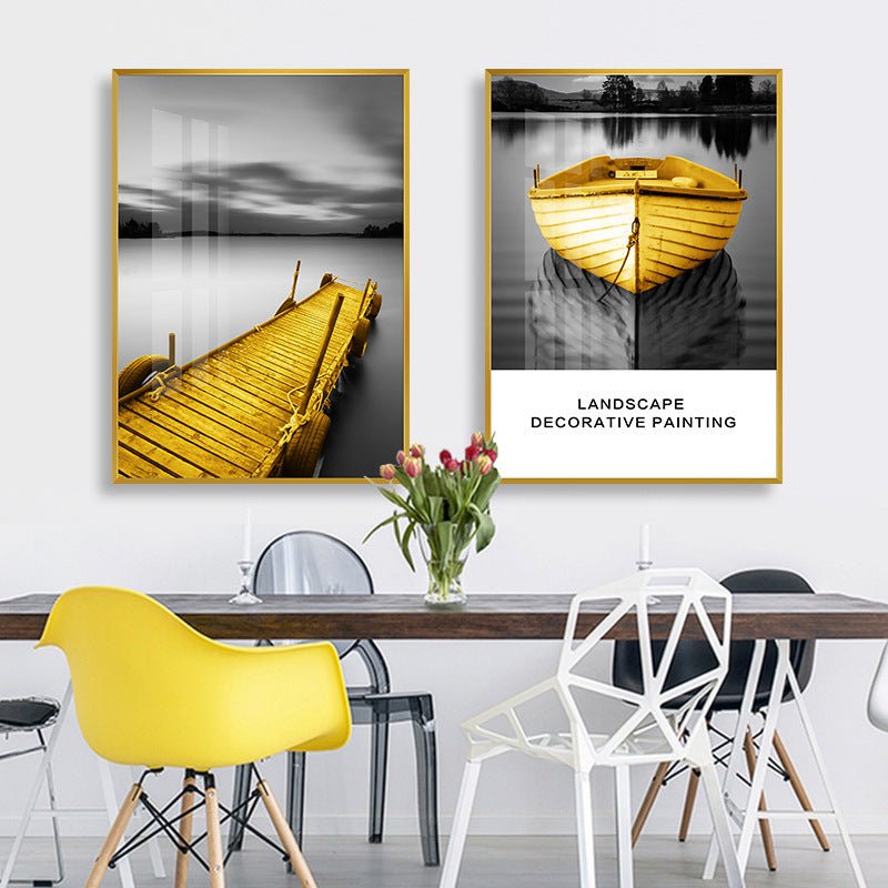 Abstract living room painting - Hearth & Lume