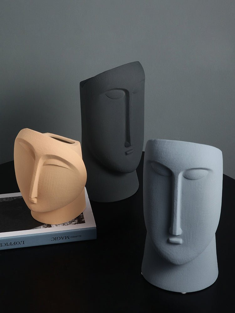 Beihan Beauty Face Ceramic Vase Decoration Living Room - Hearth & Lume