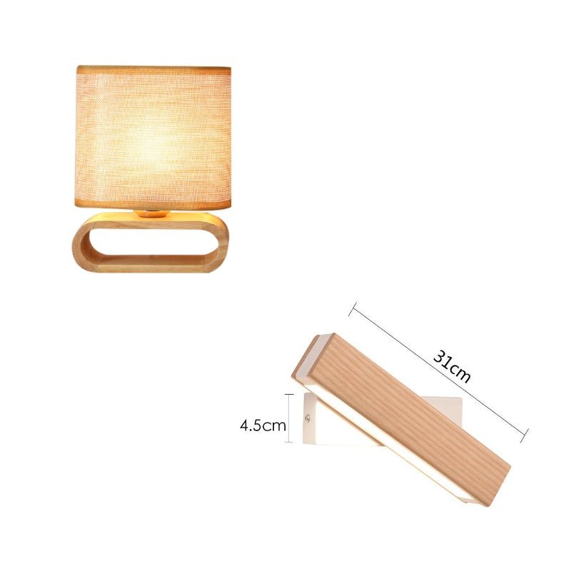 Nordic Japanese bedroom bedside table lamp - Hearth & Lume