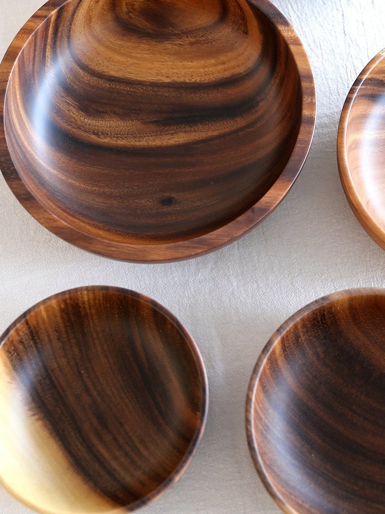 Kitchen Natural Wooden Bowl Household Fruit Bowl Salad Bowl - Hearth & Lume