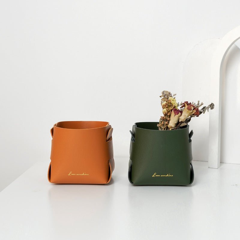 Desktop Sundries Leather Storage Box - Hearth & Lume