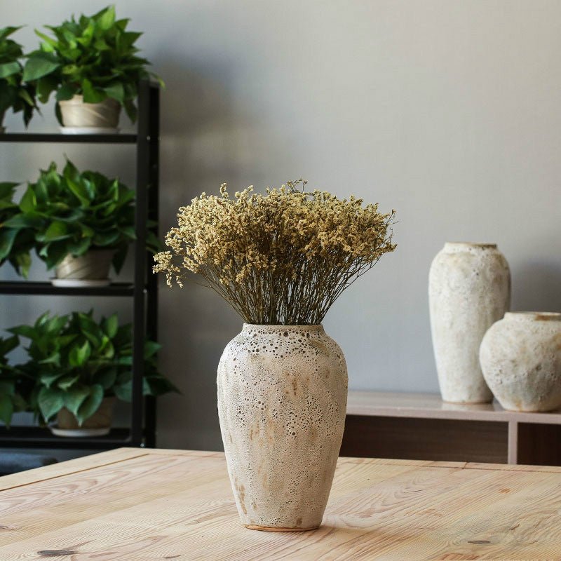 Dried flowers ceramic flower arrangement vase - Hearth & Lume