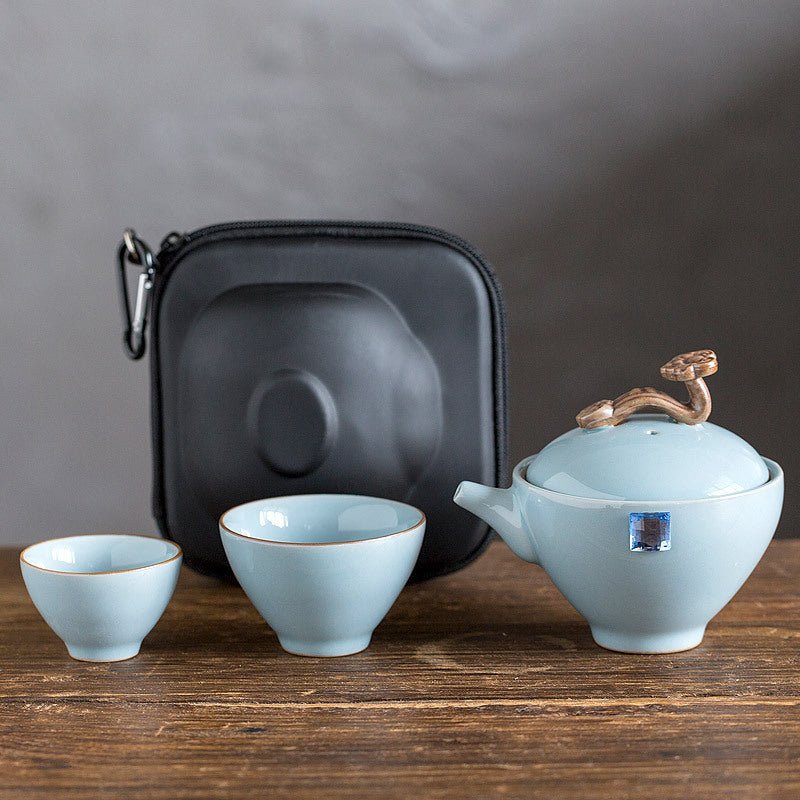 Convenient travel tea set 2 cups per pot - Hearth & Lume