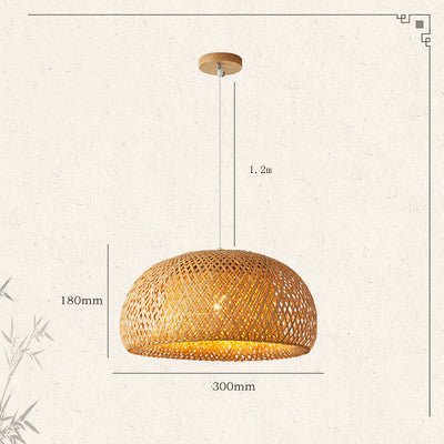 Bamboo Woven Simple Japanese Creative Pastoral Chandelier - Hearth & Lume