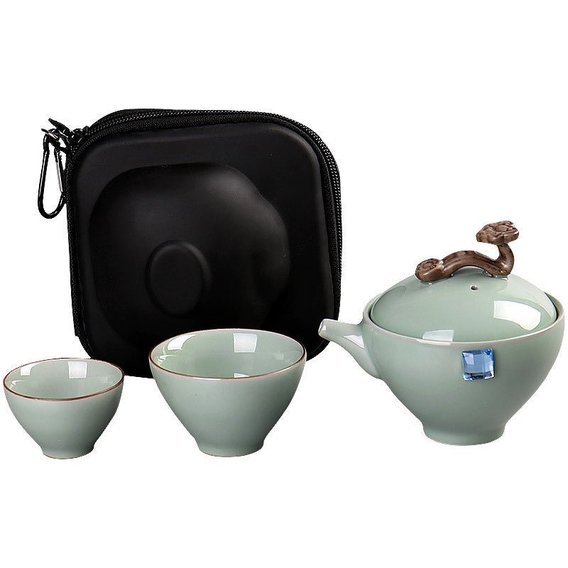 Convenient travel tea set 2 cups per pot - Hearth & Lume