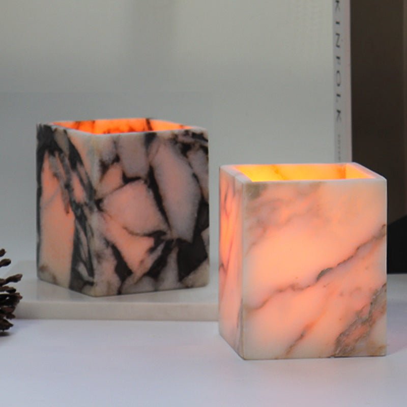 Marble Aromatherapy Candle Cup Container Candlestick Table Decorations - Hearth & Lume
