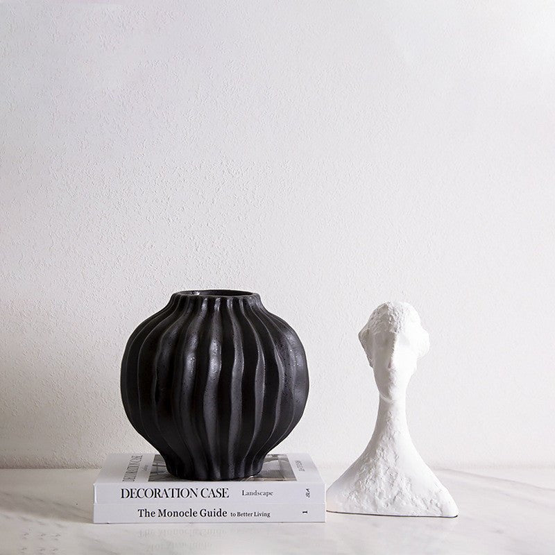 Nordic Minimalist Ceramic Creative Petal Vase Decoration - Hearth & Lume