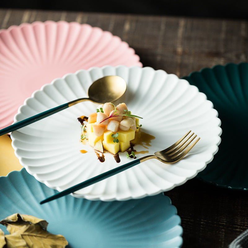 Creative Simple Solid - color Ceramic Plate - Hearth & Lume