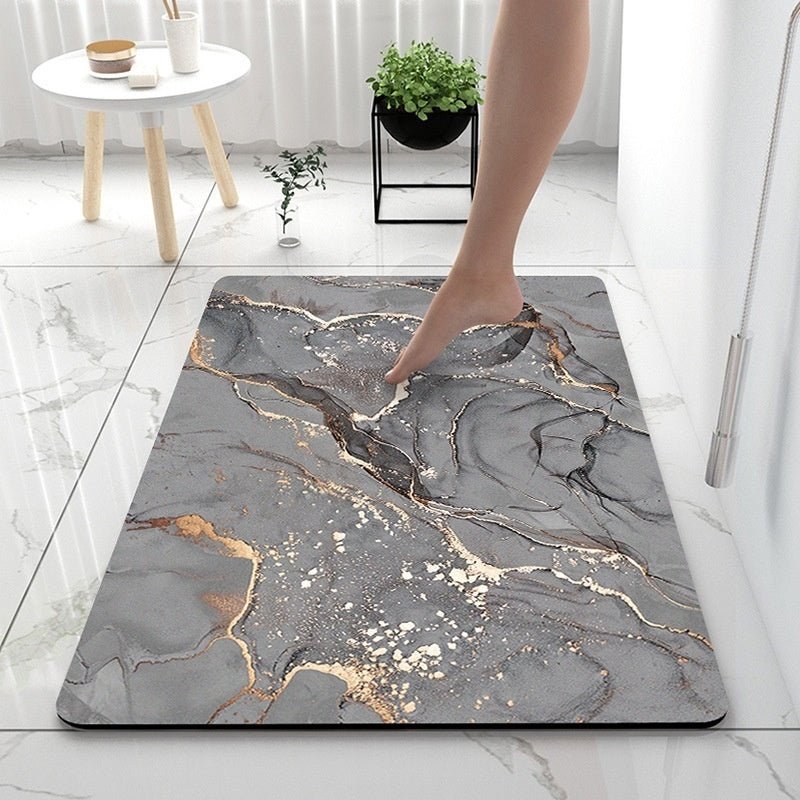 Bathroom Diatom Mud Absorbent Pad Household Marbling Washable - Hearth & Lume