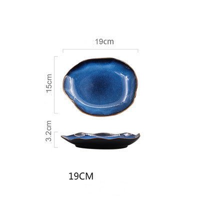 Western Dishes Household Ceramic Irregular Flat Plates - Hearth & Lume