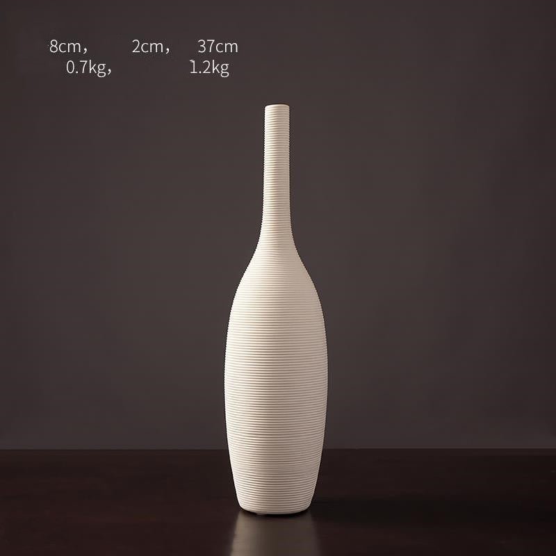 White Simple Nordic Vases Porcelain Living Room Tabletop Decoration - Hearth & Lume