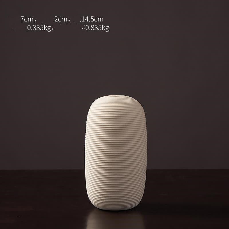 White Simple Nordic Vases Porcelain Living Room Tabletop Decoration - Hearth & Lume