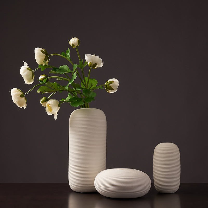 White Simple Nordic Vases Porcelain Living Room Tabletop Decoration - Hearth & Lume