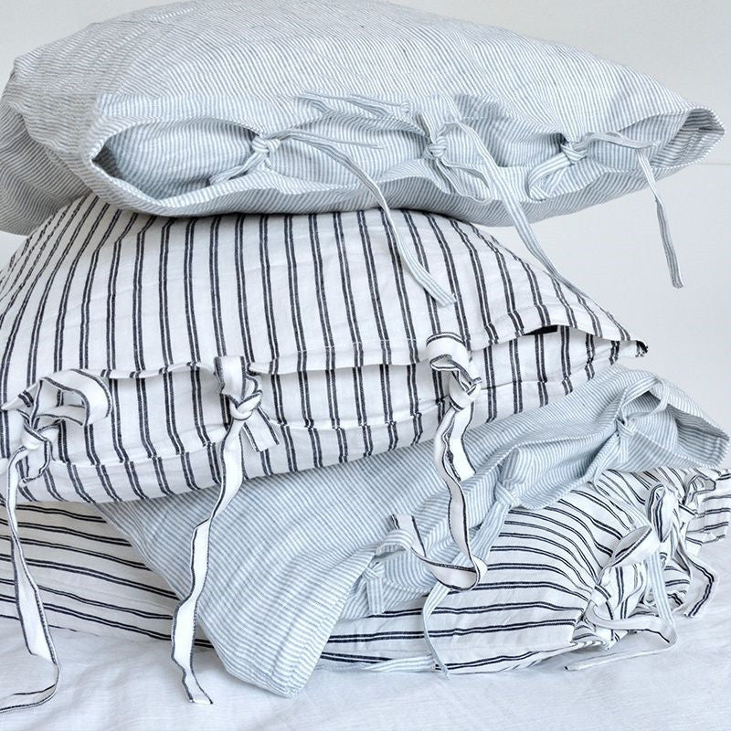 Linen Washed Yarn - dyed Striped Band Pillow Case Pillow Case - Hearth & Lume