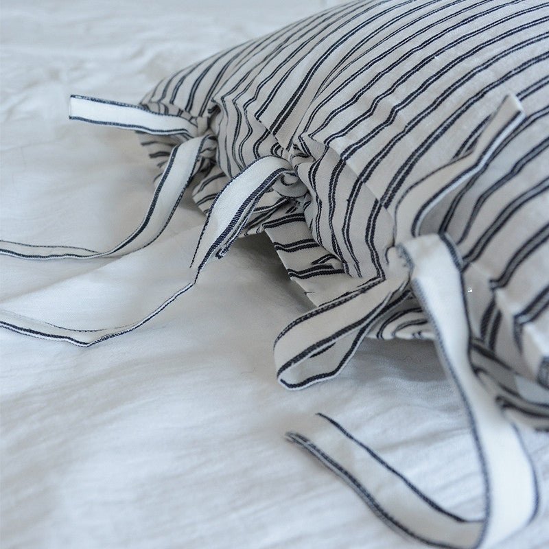 Linen Washed Yarn - dyed Striped Band Pillow Case Pillow Case - Hearth & Lume
