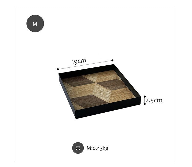 Wrought Iron And Wood Decorative Tray Art Out Of Dinner Plate - Hearth & Lume