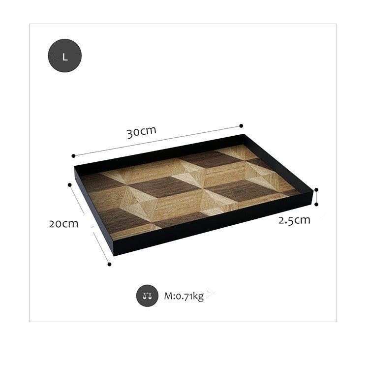 Wrought Iron And Wood Decorative Tray Art Out Of Dinner Plate - Hearth & Lume