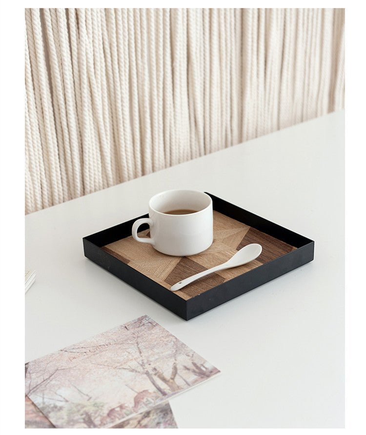 Wrought Iron And Wood Decorative Tray Art Out Of Dinner Plate - Hearth & Lume