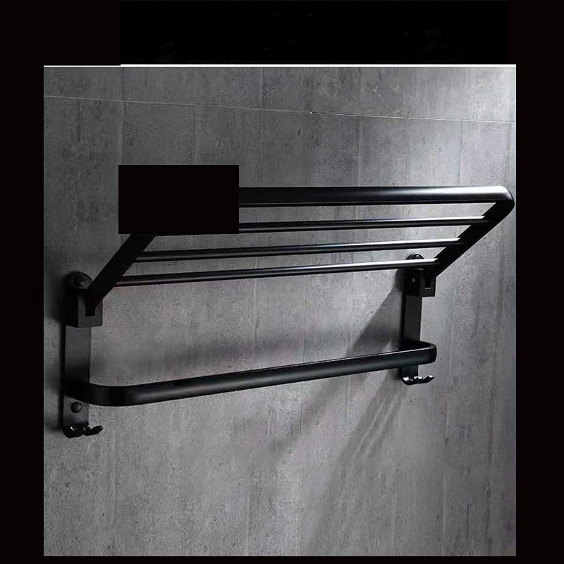 Perforated Space Aluminum Bathroom Folding Shelf Bathroom - Hearth & Lume