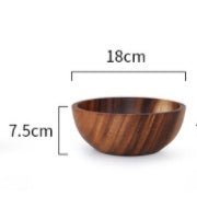 Kitchen Natural Wooden Bowl Household Fruit Bowl Salad Bowl - Hearth & Lume