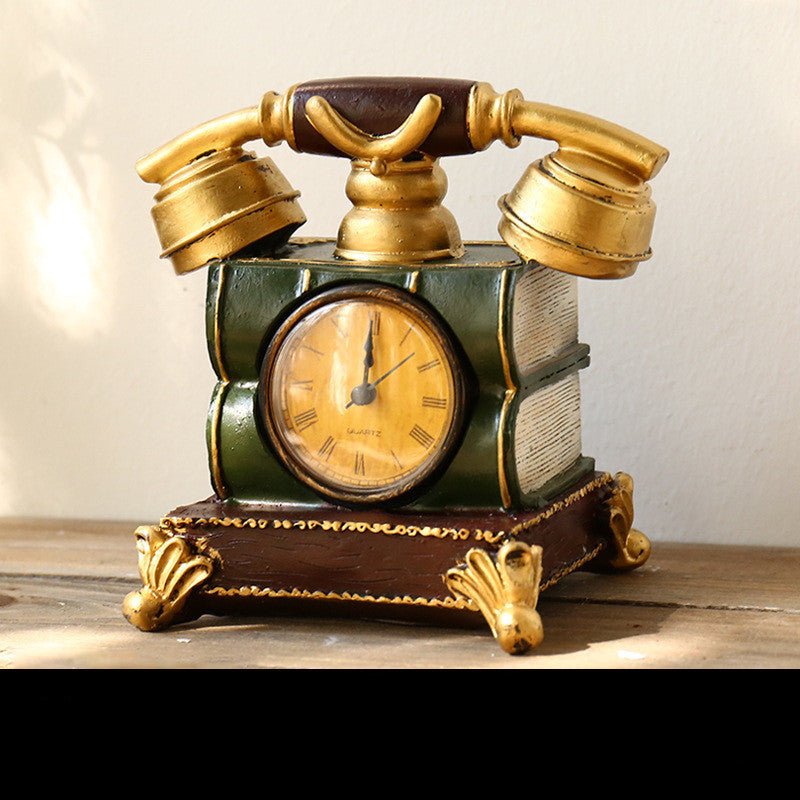 Desk Clock Home Bedroom Living Room Nostalgic Decorative Ornaments Office Model Room Creative Furnishings - Hearth & Lume