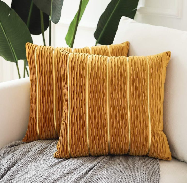 Simple Luxury Striped Velvet Pillow Cover - Hearth & Lume
