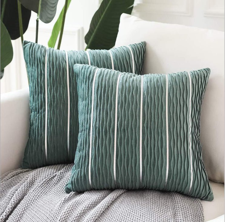Simple Luxury Striped Velvet Pillow Cover - Hearth & Lume
