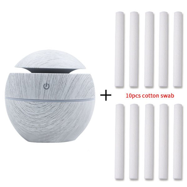 Aroma Diffuser Mini Humidifier Usb Home Silent Small Wood Grain Essential Oil Humidifier - Hearth & Lume