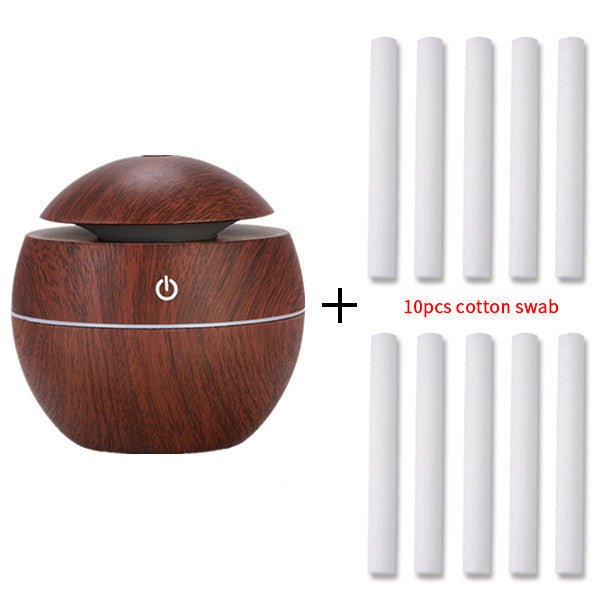 Aroma Diffuser Mini Humidifier Usb Home Silent Small Wood Grain Essential Oil Humidifier - Hearth & Lume