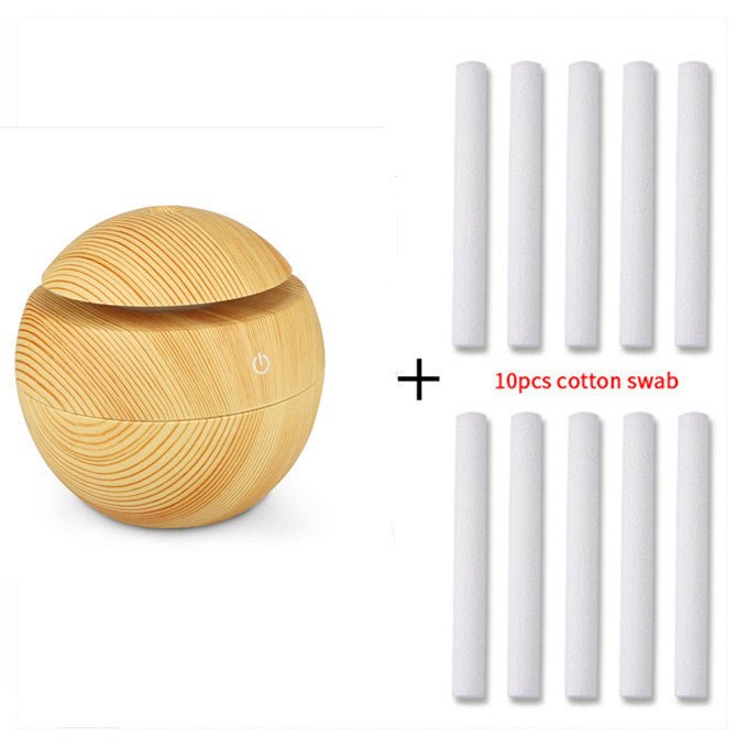 Aroma Diffuser Mini Humidifier Usb Home Silent Small Wood Grain Essential Oil Humidifier - Hearth & Lume