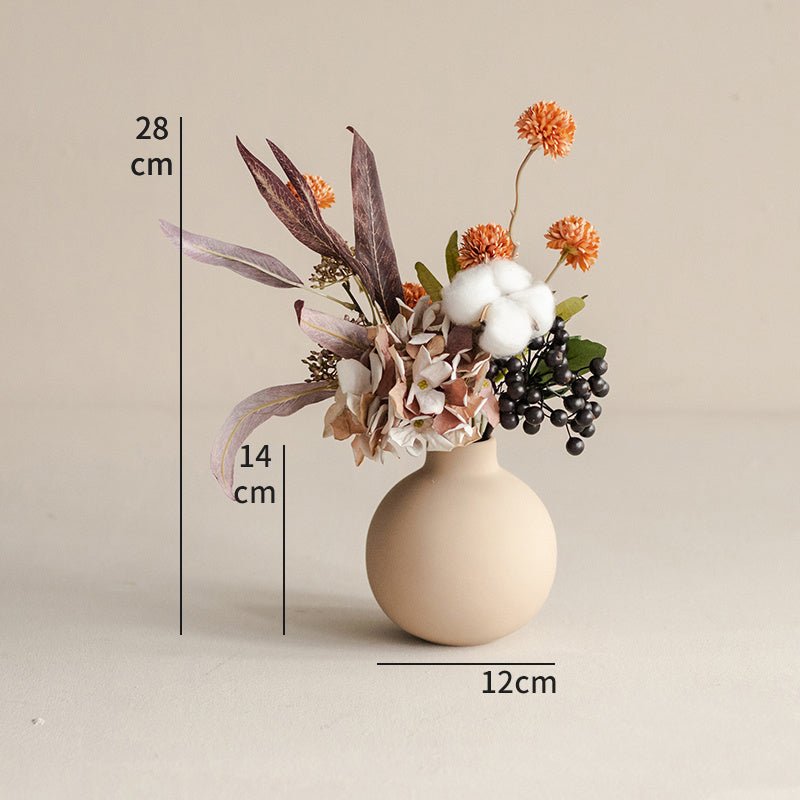 Simulation Floral Decoration Living Room Fake Flowers Dried Flower Bouquet Vase Table Flower Arrangement - Hearth & Lume