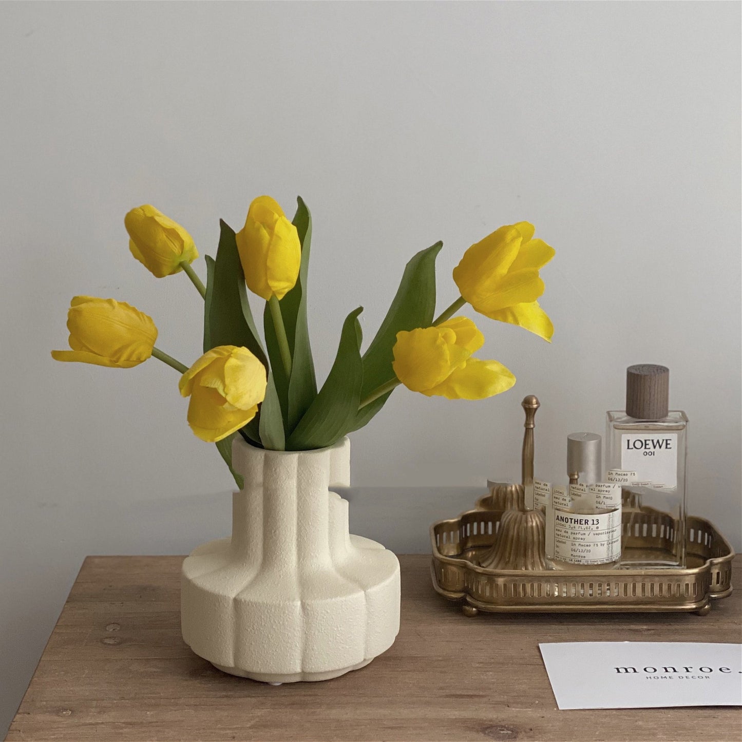 Ceramic Vase Decoration Flower Desktop Nordic Medium Countertop Floral Art - Hearth & Lume