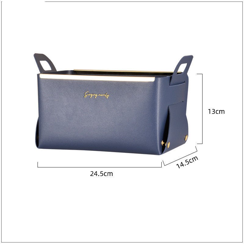 Leather Storage Box With Handle Storage Basket - Hearth & Lume