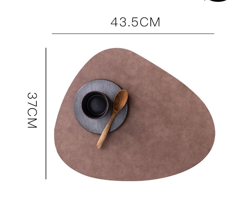 Placemat Leather Placemat Waterproof and Oilproof Pad Anti - scald Heat Insulation Pad - Hearth & Lume